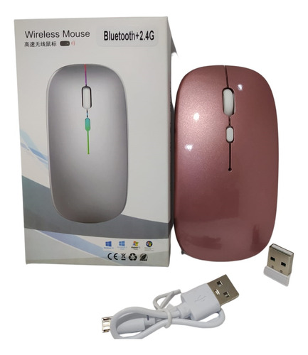 Mouse Inalámbrico Recargable Bluetooth Silencioso Para Pc