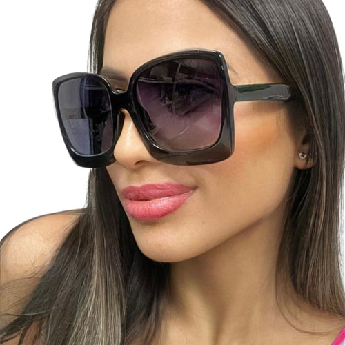 Óculos De Sol Grande Sem Aro Feminino Quadrado Kim Kardashia