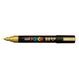 Caneta Posca Branca Ponta 5m Uniball - White Artístico Cor Dourado