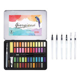 Pintura Profesional De Acuarela 48 Colores Con Kit De Pincel