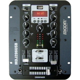 Mixer Dj Moon Mdj206 Usb 2ch Display Consola Bluetooth 18c