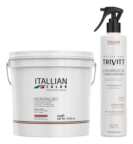 Hidratação Itallian Trivitt Color 2kg +segredo Cabeleireiro