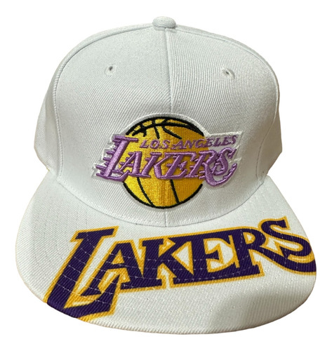 Gorra Mitchell & Ness Lakers Blanco 100%original