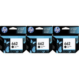 Cartuchos De Tinta Hp 662 Negro Pack X3 Unidades Originales