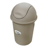 Bote De Basura 45l Tapa Balancín Curvo Color Capuchino