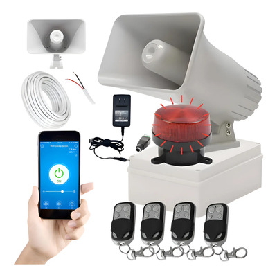 Wifi Alarma Sirena Kit Vecinal Control Remoto Boton Panico | Meses sin interés