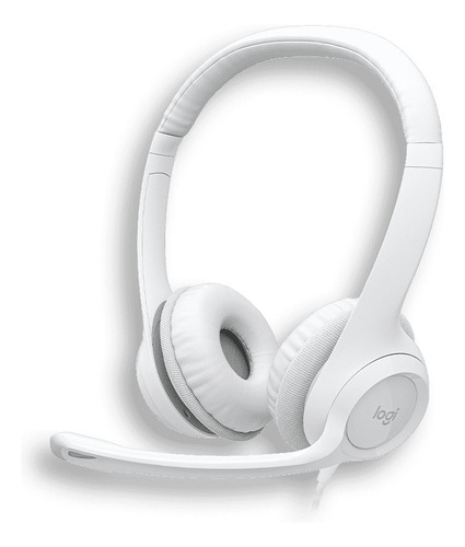 Diadema Logitech Headset H390 Usb Blanco Con Micrófono