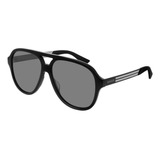 Gucci Gg0688s 001 Aviator Metal Negro Gris