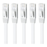 5pcs Cable Red Plano  Cat6 Rj45 Utp Ethernet 1 Metros