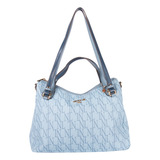 Bolsa Hobo Nicole Lee Monograma Detalle En Asa Ss22 Color Azul