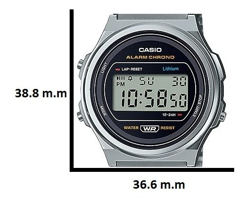 Reloj Casio A171we Pila 7 Años Resistente Agua Original