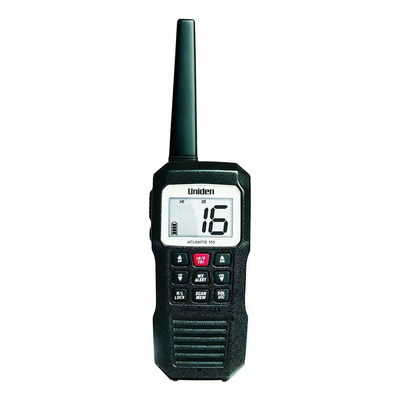 Uniden Atlantis 155 Radio De Mano Marino Dos Vias Vhf Negro Vhf 165 | Envío gratis