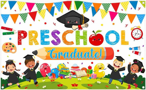 Fondo De Graduación Preescolar De 72 X 43 Pulgadas, Para La 