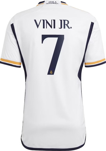 Jersey Real Madrid 2024 Local Blanco Vinicius Niño