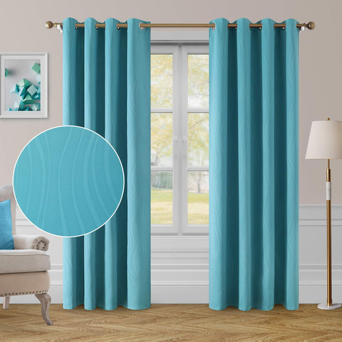 Cortinas Largas Blackout Repujado Alta Calidad 274x270cm,2pz