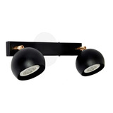 Lampara Barral Aplique Negro Spot Techo Moderno Led 2 Luces