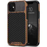Funda Para iPhone 11, Cuero/negro/madera/resistente