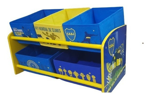 Mueble Infantil - Organizador 5caj. De Tela  Boca Juniors