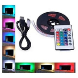 Kit Tira Luz Led Rgb 2m Tv Pc Control Remoto Exterior Tuning