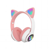 A Audífonos Bluetooth Lindos Con Orejas De Gato Para Mujer Z