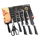 Jogo De Facas 6 Peças Cozinha Inox Gourmet Chef Profissional