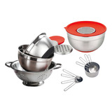 Juego Bowls Acero Inox Tazones Para Cocina Ensaladera. 8 Pz