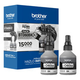 Brother Pack 2 Botellas Negras Btd60bk Tintas Originales