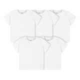 Gerber Paquete De 5 Camisetas Lisas De Manga Corta Para Beb.