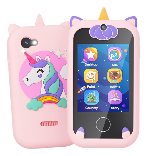 Teléfono Unicornio Para Niñas De 3 A 8 Años: Pantalla Táctil