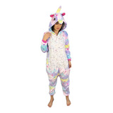 Pijama Disfraz Mameluco Dama  Unicornio Arco Iris Rose Gril