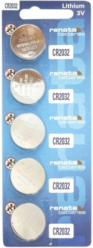 Pack 5 X Pilas Boton Cr2032 Renata Original Bateria 2032 3v