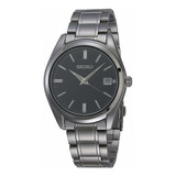 Reloj Hombre Seiko Sur311 Cuarzo Pulso Plateado En Acero