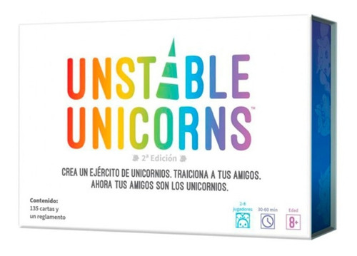 Unstable Unicorns Juego Mesa Familiar Español Asmodee