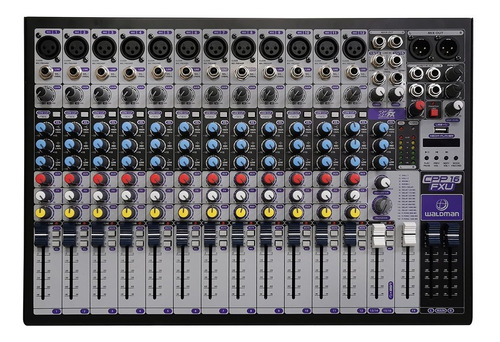 Mesa De Som Console Mixer Waldman 16 Canais Cpp16fxu 16 Fx