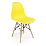 Cadeira Eames Wood Design Eiffel Sala Quarto Manicure Preto