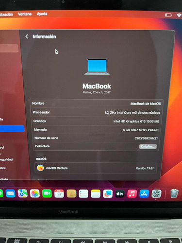 Apple Macbook Air 13  (2017) Usado Como Nuevo