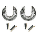 Kit 2 Suporte Flange Para Varão De Cortina 19 E 28mm Opções