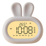 Reloj Despertador Digital Compatible Con Niños De Conejo,