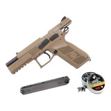 Kit 100 Diabolos + 2 Tanques Co2 Y Pistola Cz P09 Fde