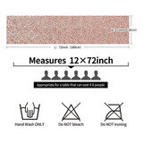 Beddeb Rose Gold Sequin Table Runner 12x72 Glitter Table Run