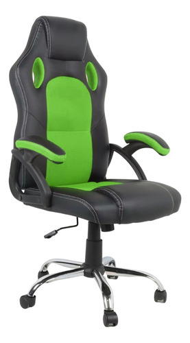 Silla Escritorio Oficina Pc Gamer Metalica Giratoria - Verde