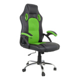 Silla Escritorio Oficina Pc Gamer Metalica Giratoria - Verde