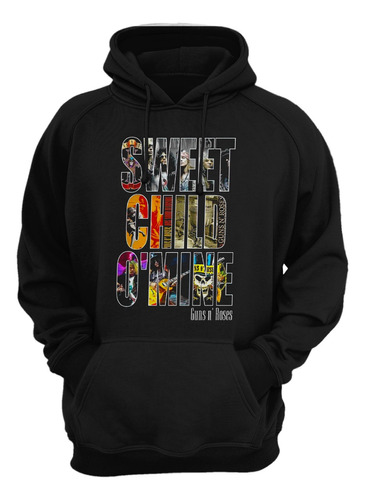 Sudadera Guns And Roses, Unisex Con Capucha Y Cangurera 09