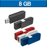 Usb Memoria 8gb Clipper Retráct Económica Logo 5pz Ut Usb087