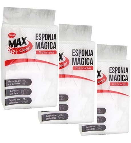 Kit 3 Esponja Mágica Tira Mancha Couro,azulejo,parede