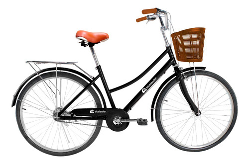 Bicicleta De Paseo Bluelander Bicicleta De Paseo R26 Freno V-brakes Color Negro Con Pie De Apoyo