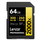 Tarjeta De Memoria Sdxc Lexar 64gb Professional 2000x,