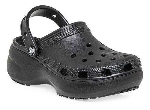 Zueco Crocs Classic Platform Clog Mujer Negra Solo Deportes