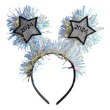 Hair Hoop Con Pompones Tinsel Star 2024, Diadema De Año Nuev