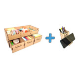 Mini Organizador 3 Cajones Escritorio Madera Mdf